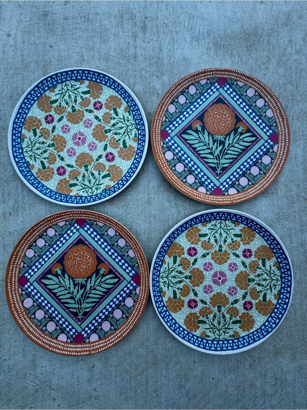Ellen Merchant for Anthropologie - Bamboo Melamine - set of 4 plates